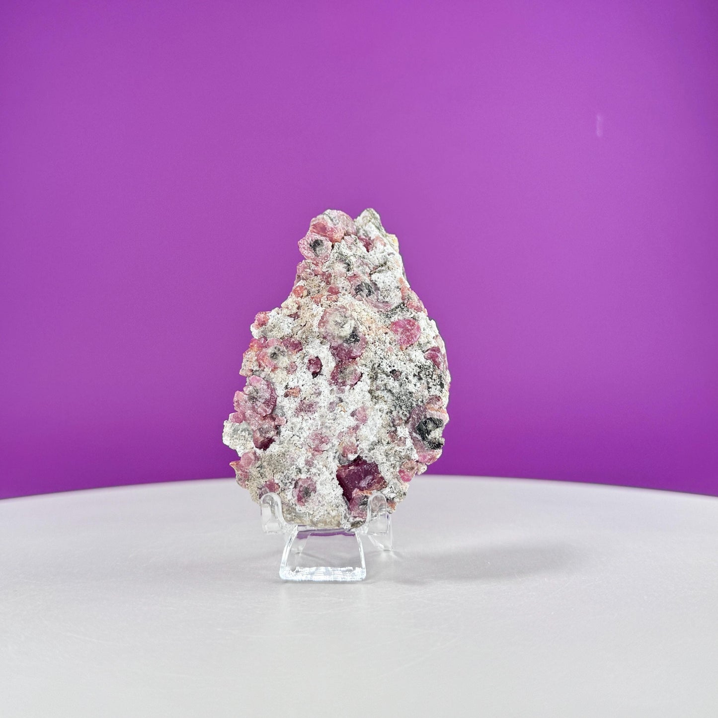 Pink Garnet Specimen (Mexico) (Includes Acrylic Stand)
