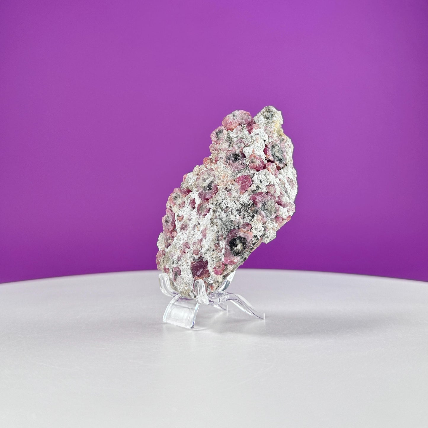 Pink Garnet Specimen (Mexico) (Includes Acrylic Stand)
