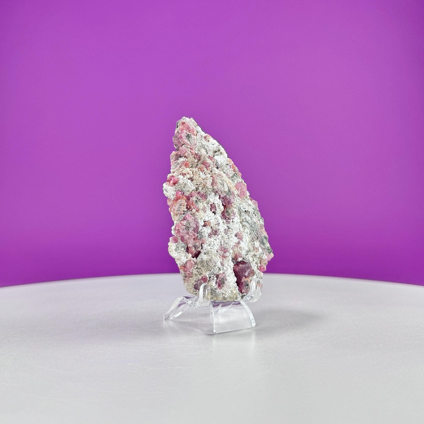 Pink Garnet Specimen (Mexico) (Includes Acrylic Stand)