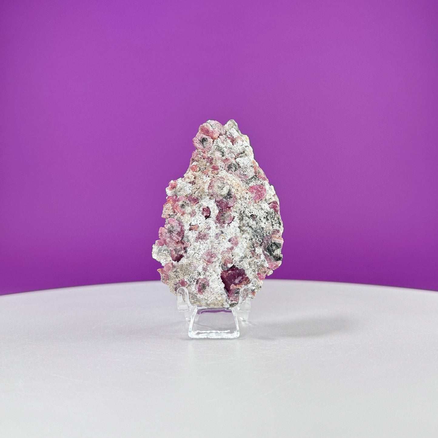 Pink Garnet Specimen (Mexico) (Includes Acrylic Stand)