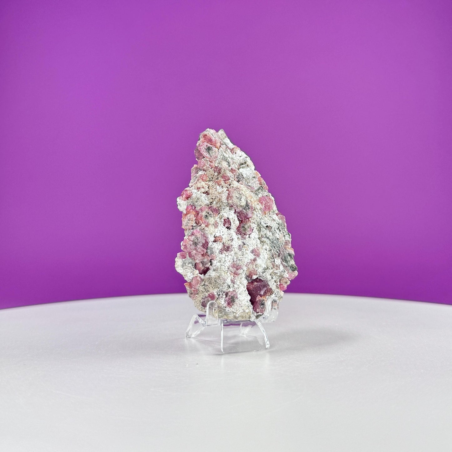 Pink Garnet Specimen (Mexico) (Includes Acrylic Stand)
