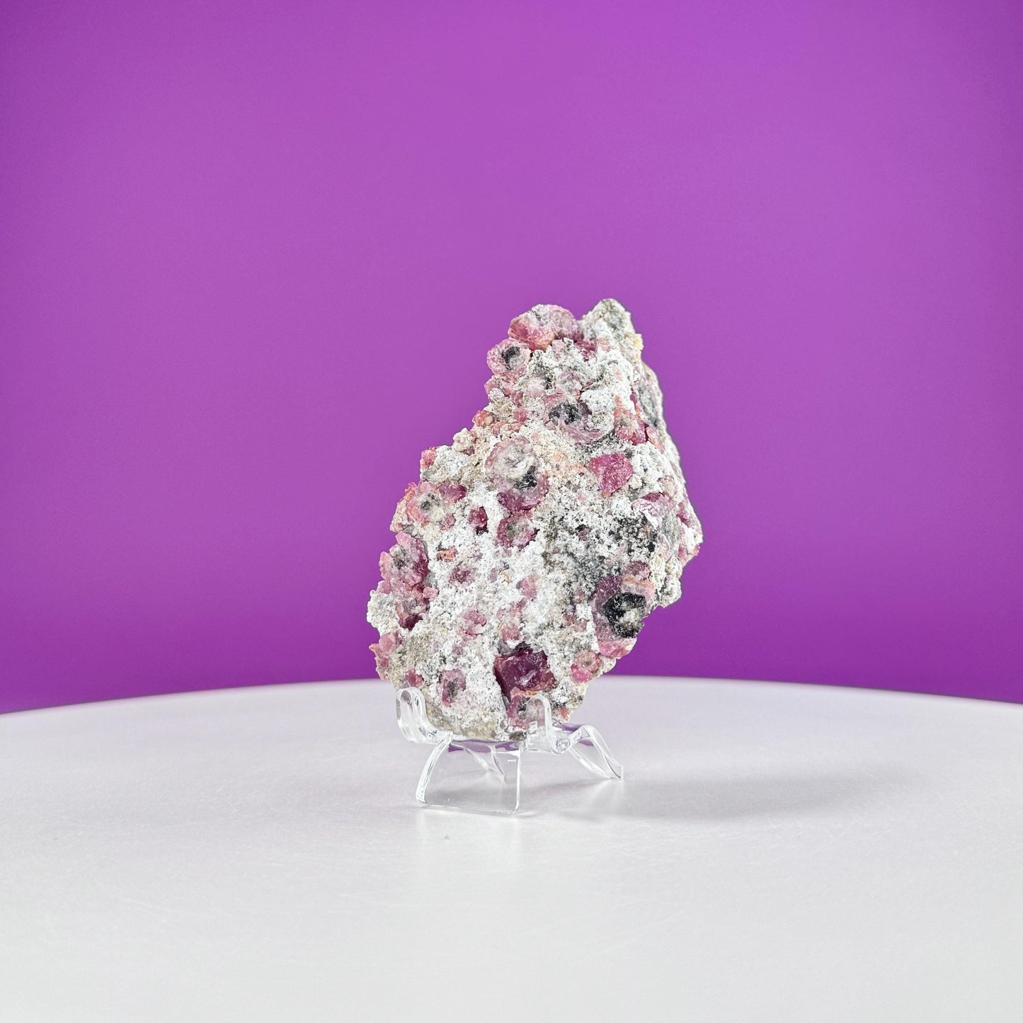 Pink Garnet Specimen (Mexico) (Includes Acrylic Stand)