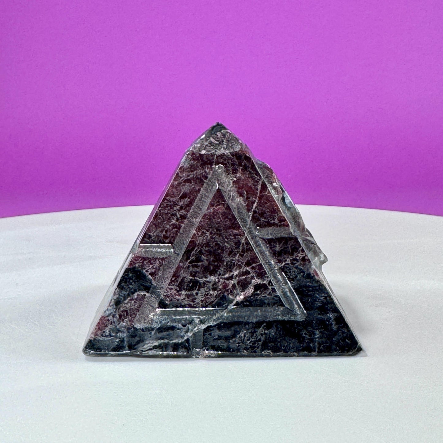 Garnet Eye of Horus Pyramid