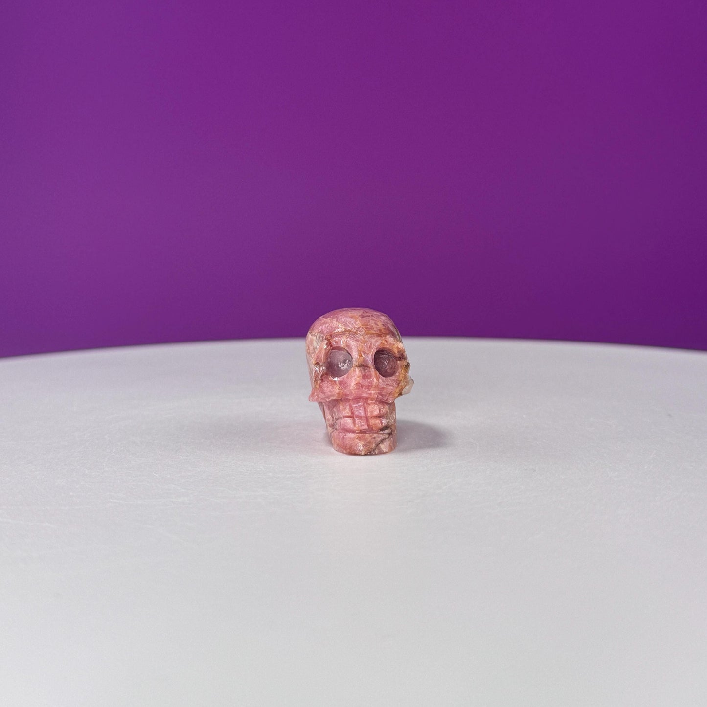 Rhodochrosite Mini Skull Carving