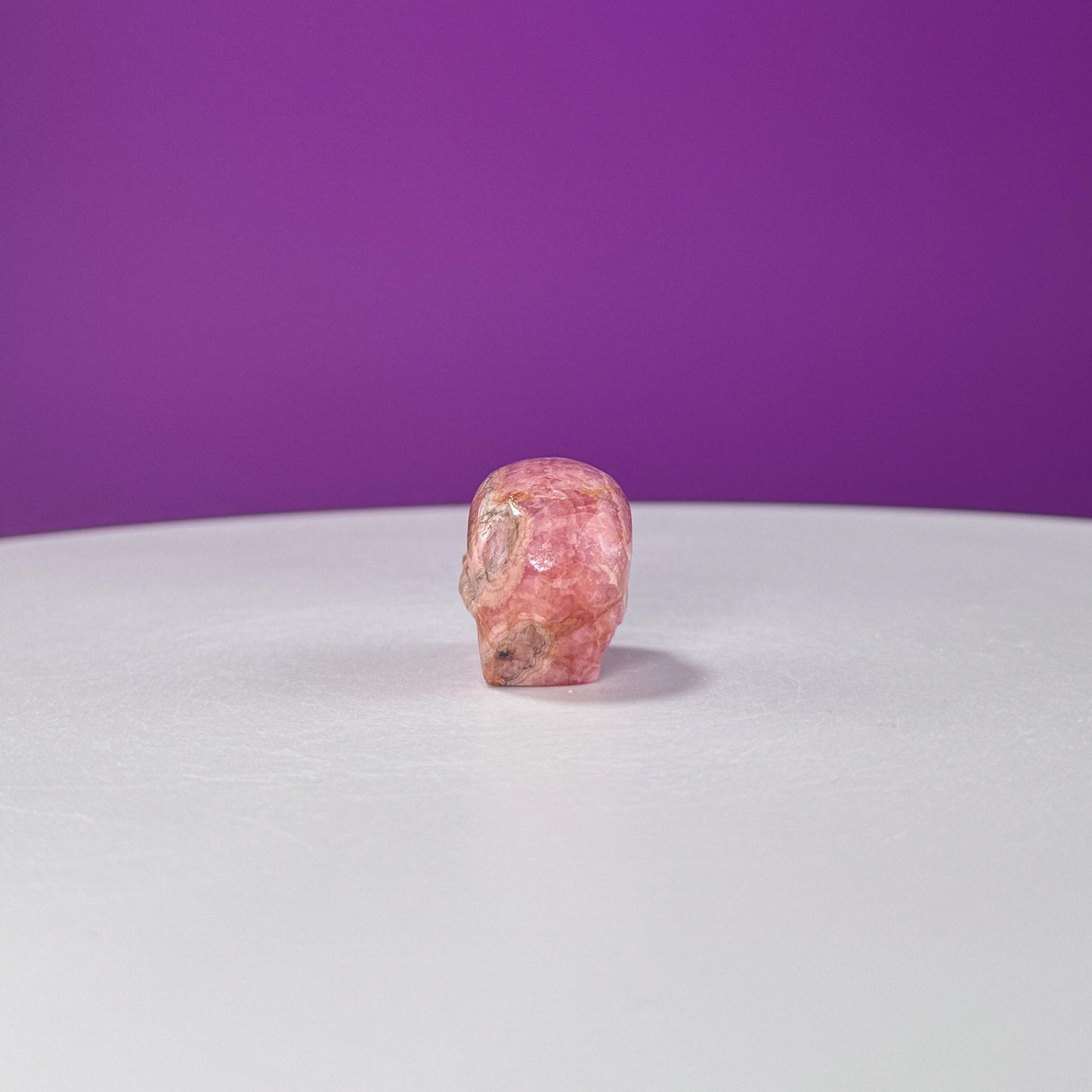 Rhodochrosite Mini Skull Carving