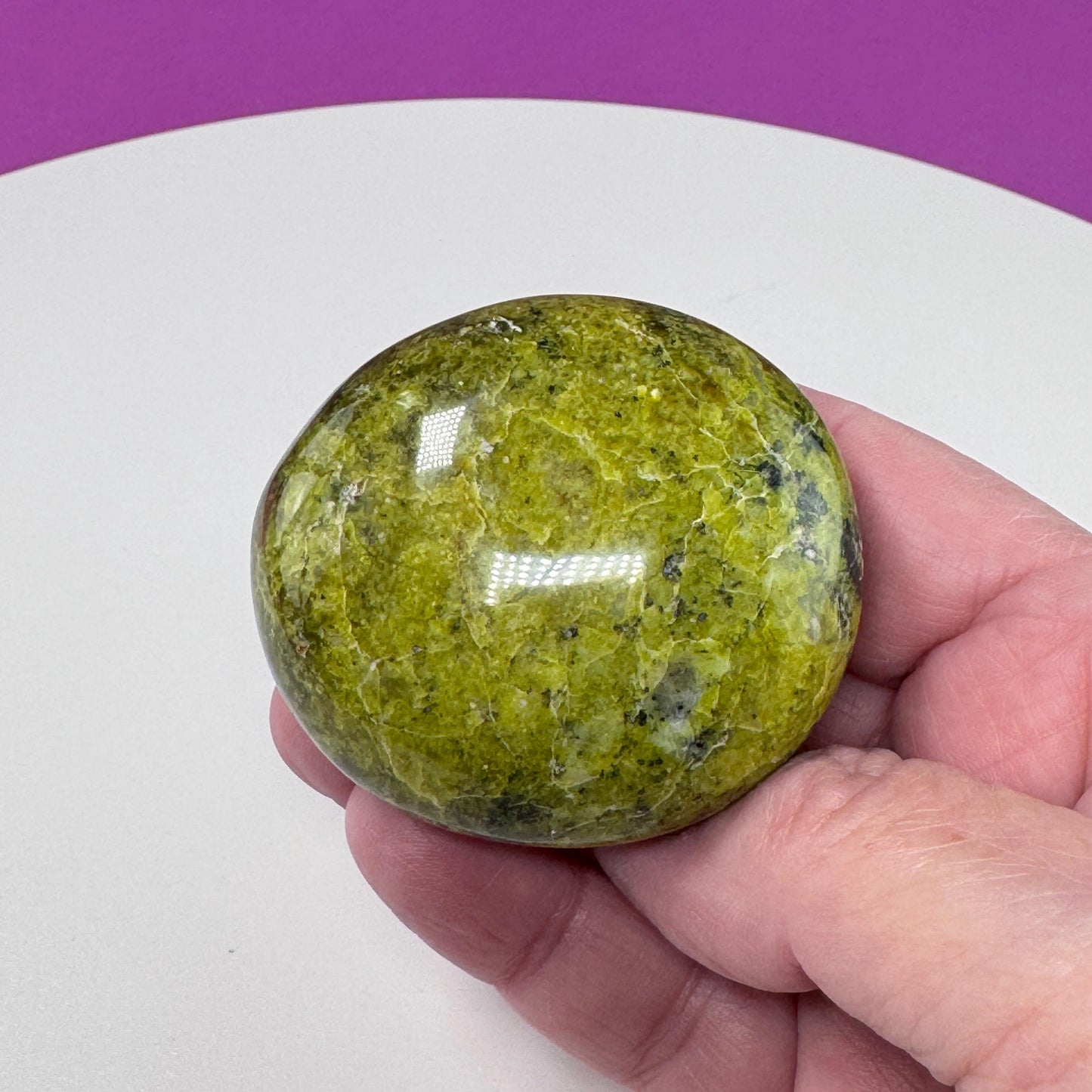 Green Opal Palm Stone