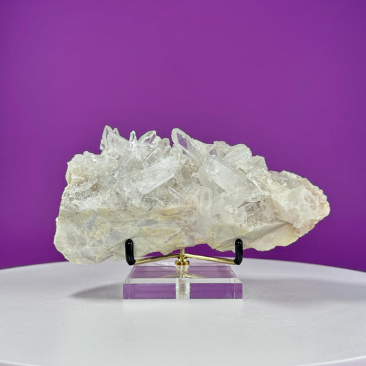 Tibet Quartz Cluster (Includes Gold Metal/Acrylic Stand)