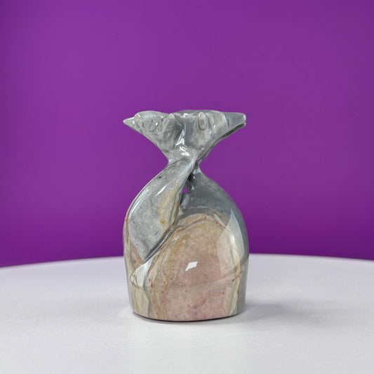 Polychrome Jasper African Baobab Tree Carving (Madagascar)