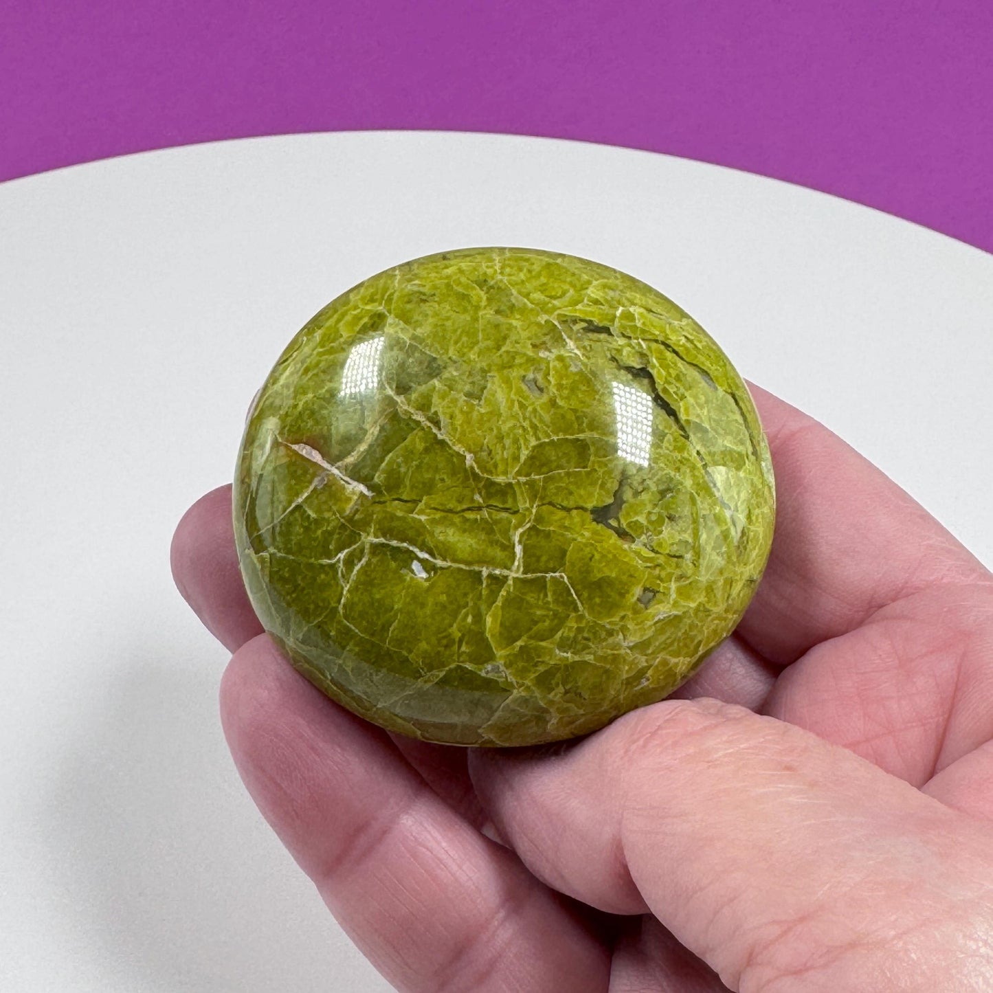 Green Opal Palm Stone