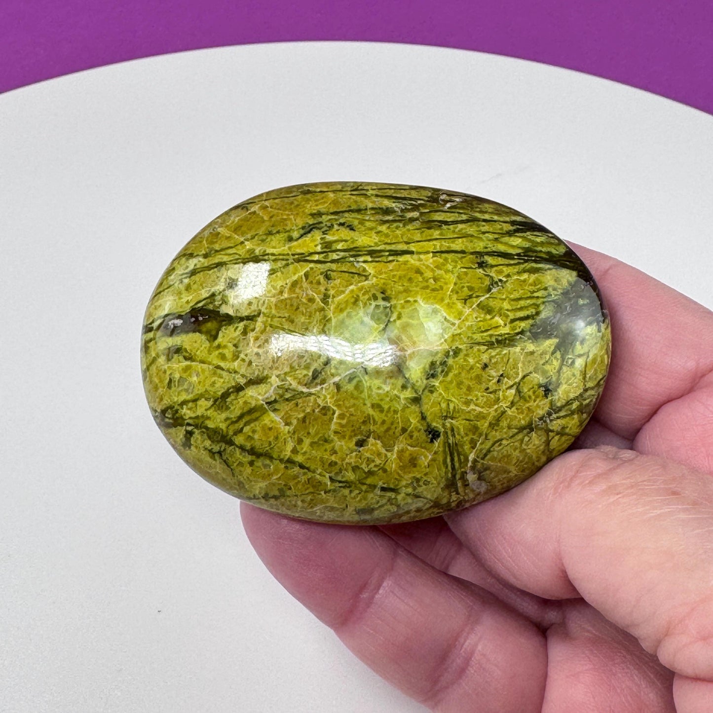 Green Opal Palm Stone