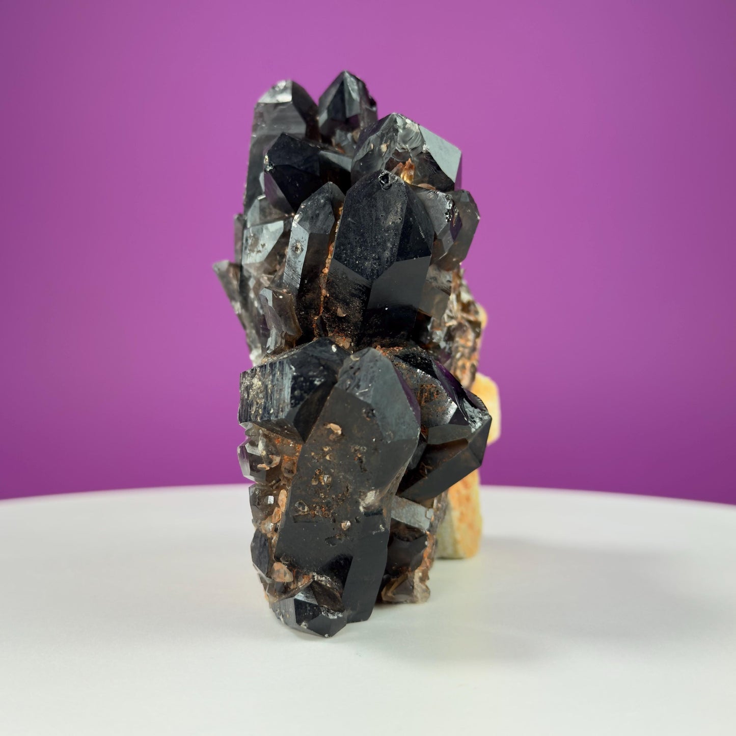 Smoky Quartz Cluster Skull, Irradiated Smoky Quartz