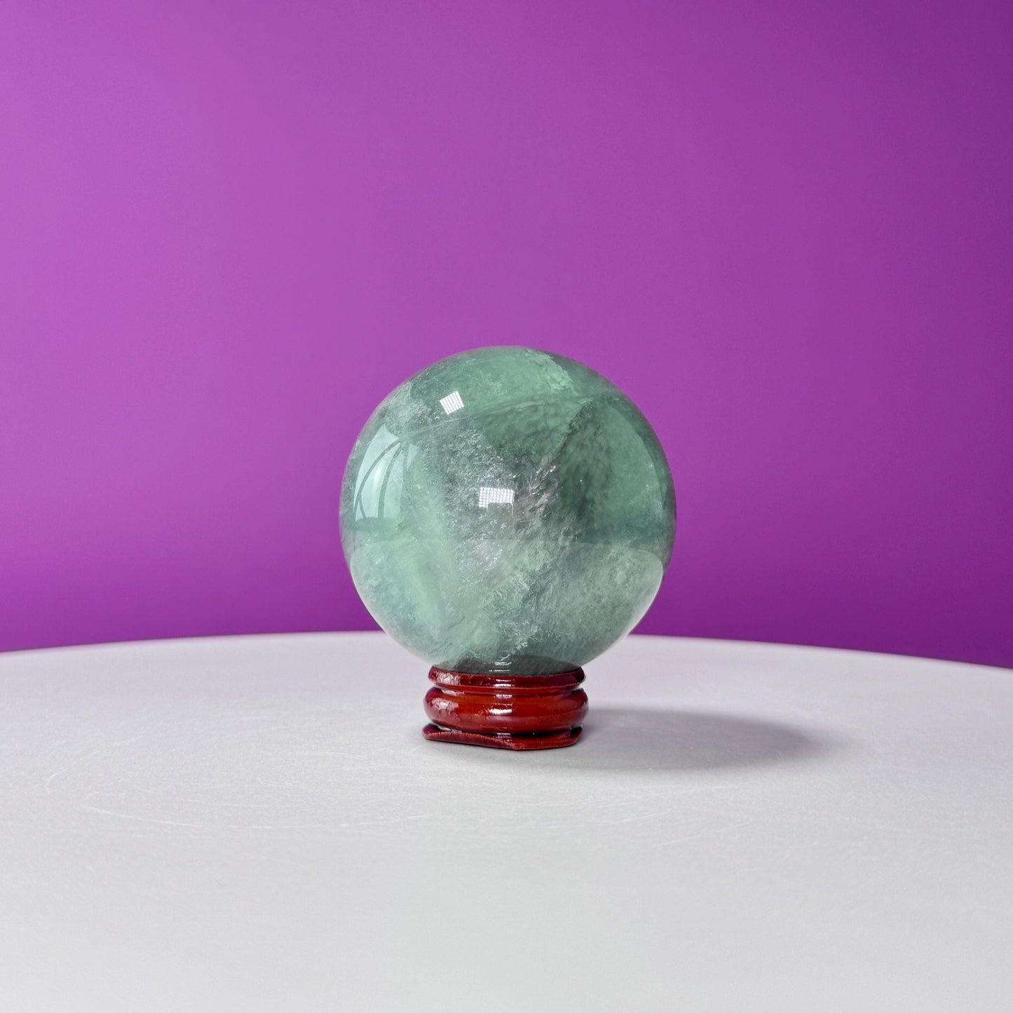 Rainbow Fluorite Sphere (China) (Includes Wood Stand)