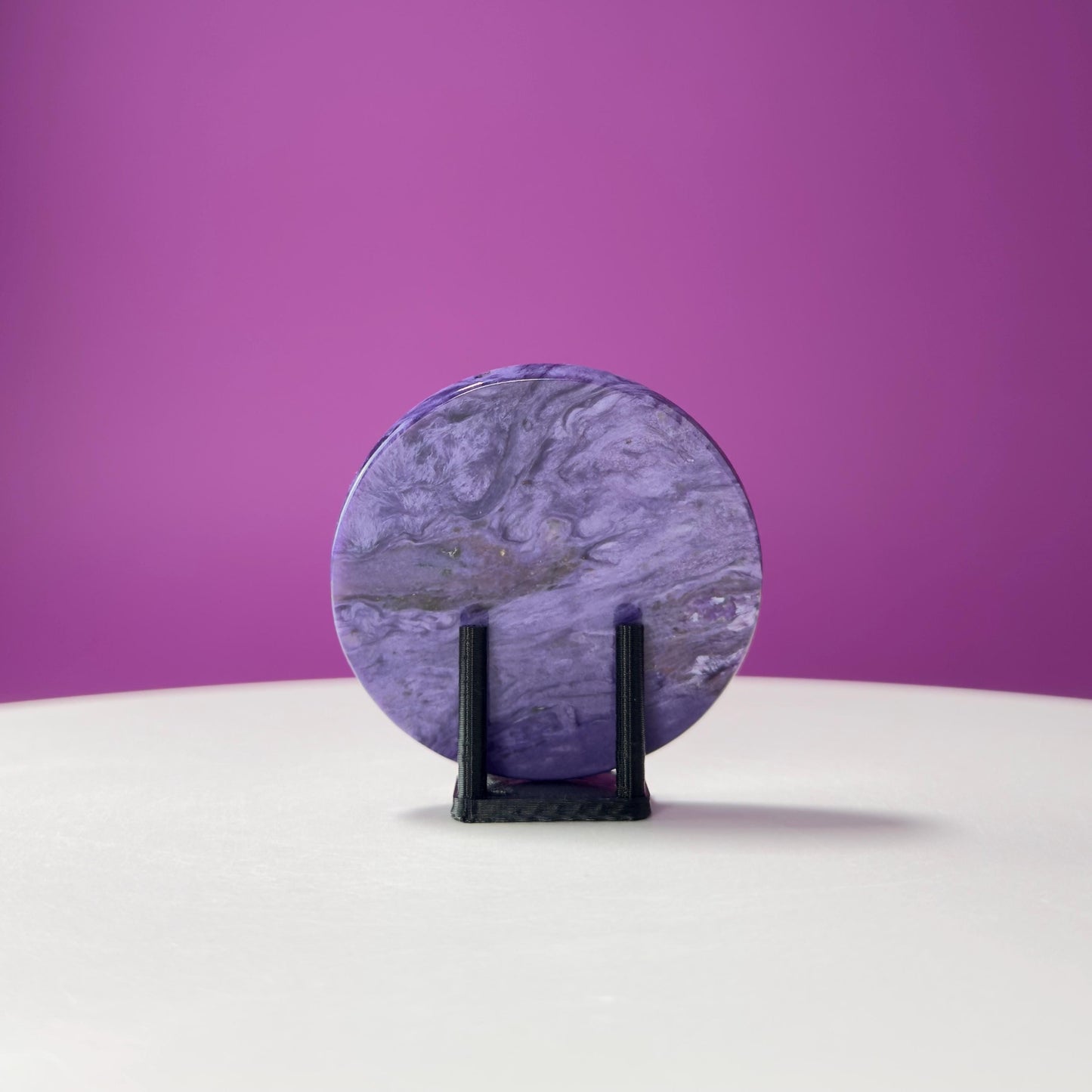 Charoite Energy Disc (Includes Black Stand)