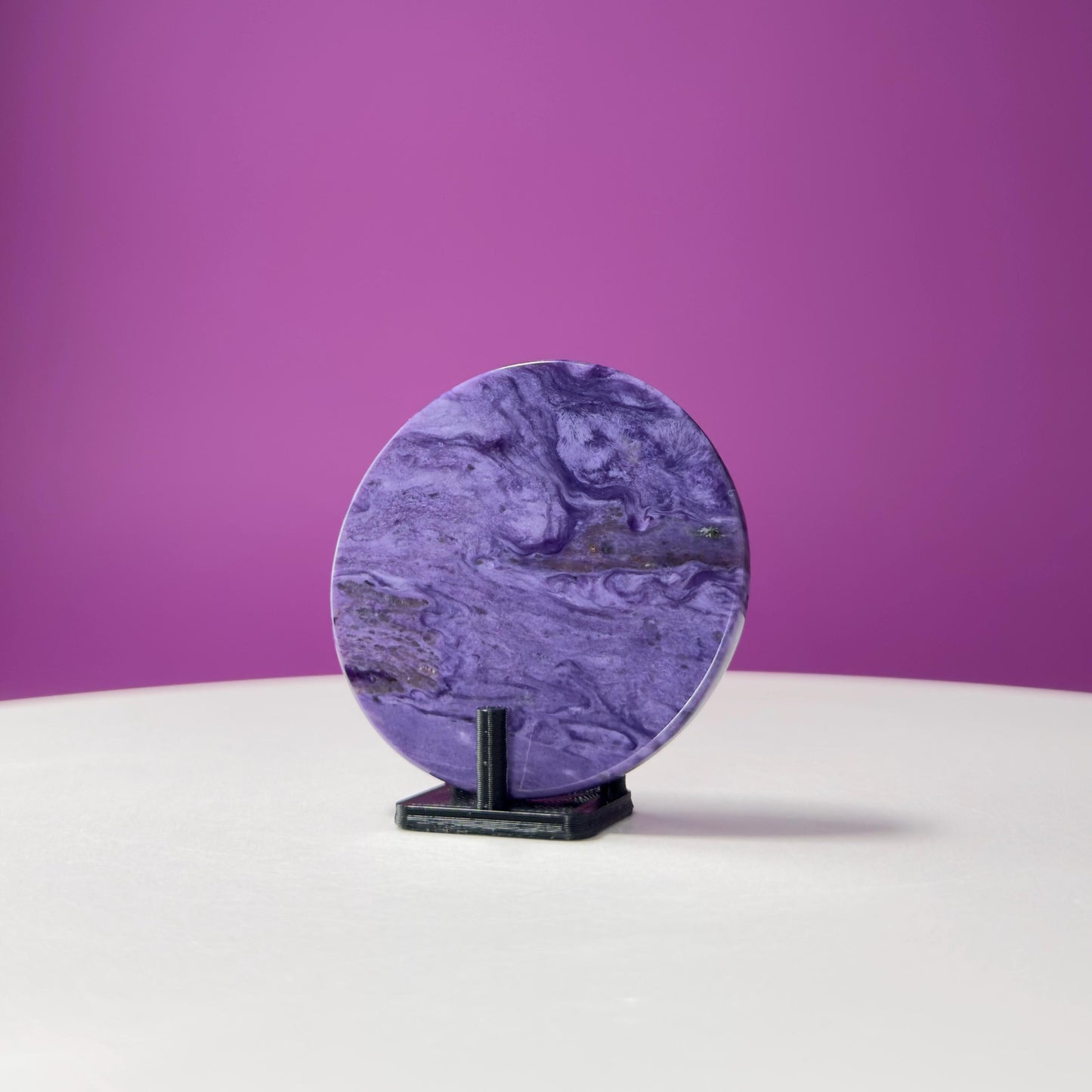 Charoite Energy Disc (Includes Black Stand)
