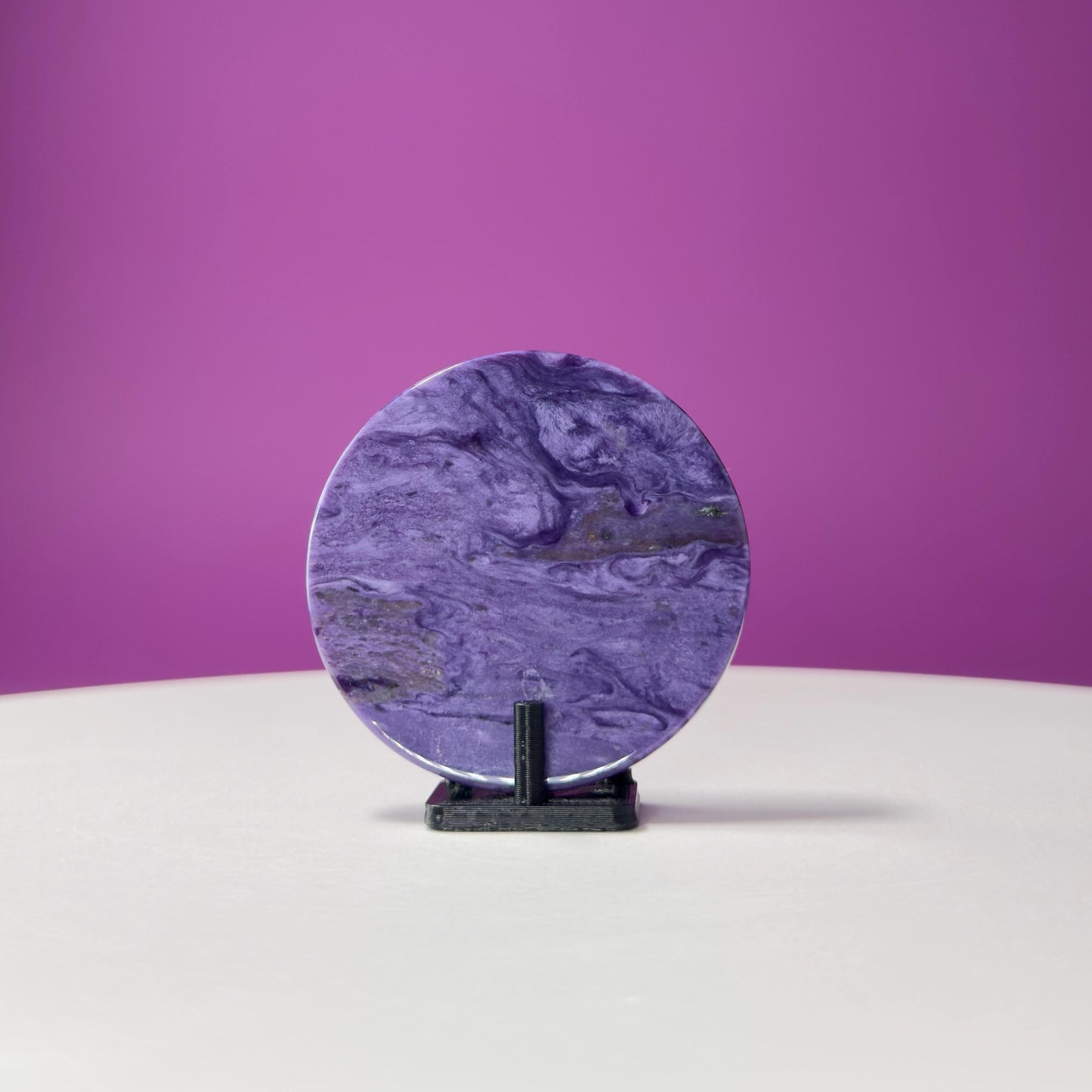 Charoite Energy Disc (Includes Black Stand)