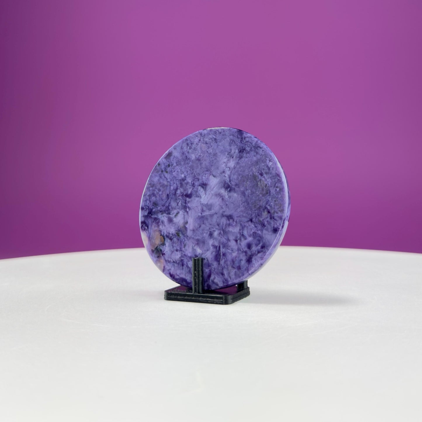 Charoite Energy Disc (Includes Black Stand)