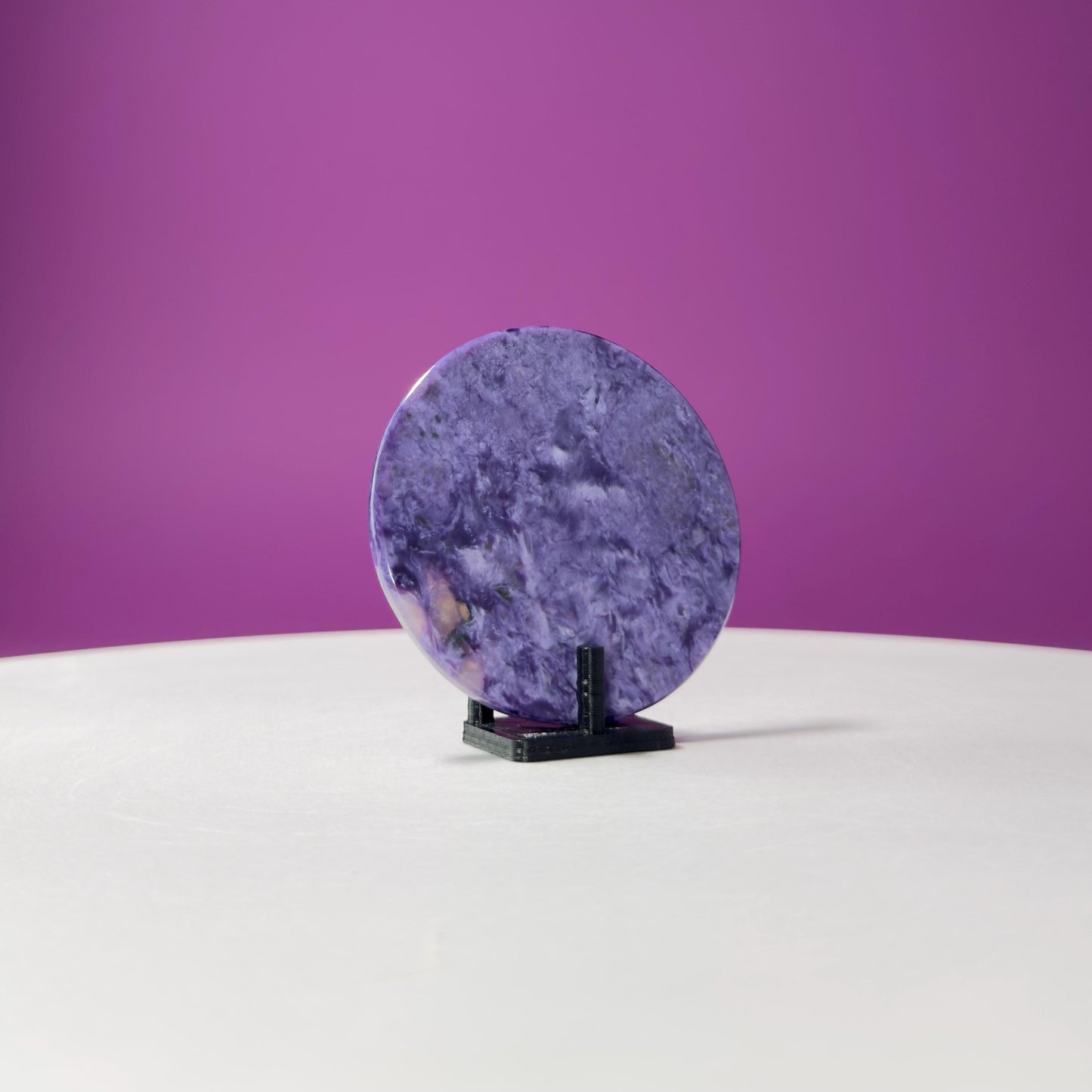 Charoite Energy Disc (Includes Black Stand)