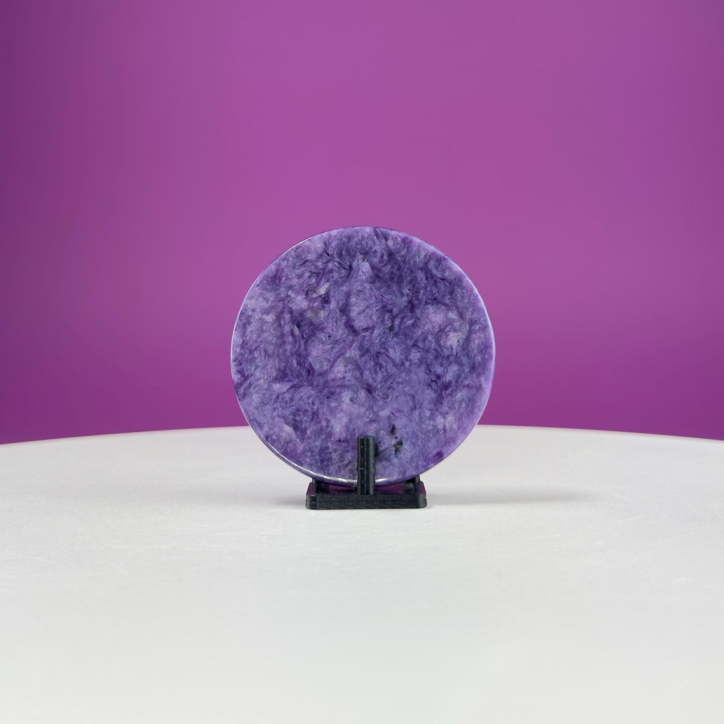 Charoite Energy Disc (Includes Black Stand)