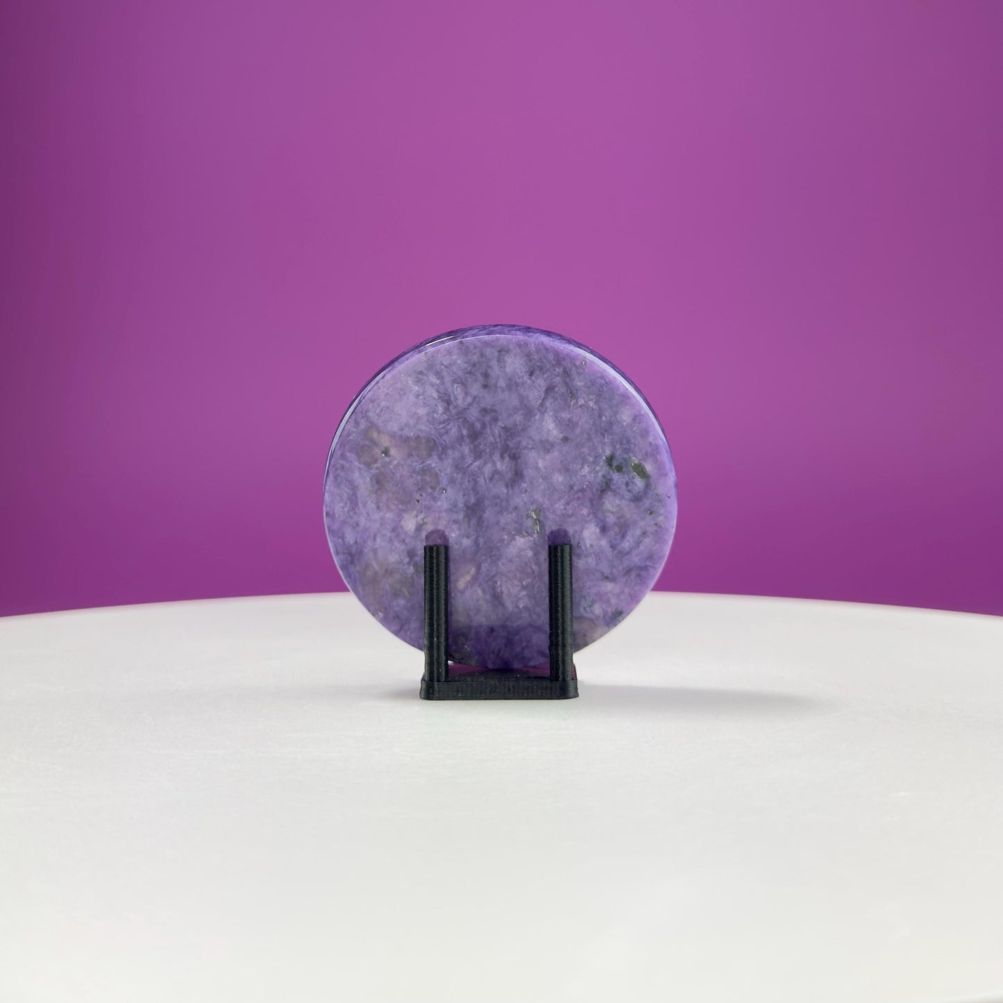 Charoite Energy Disc (Includes Black Stand)