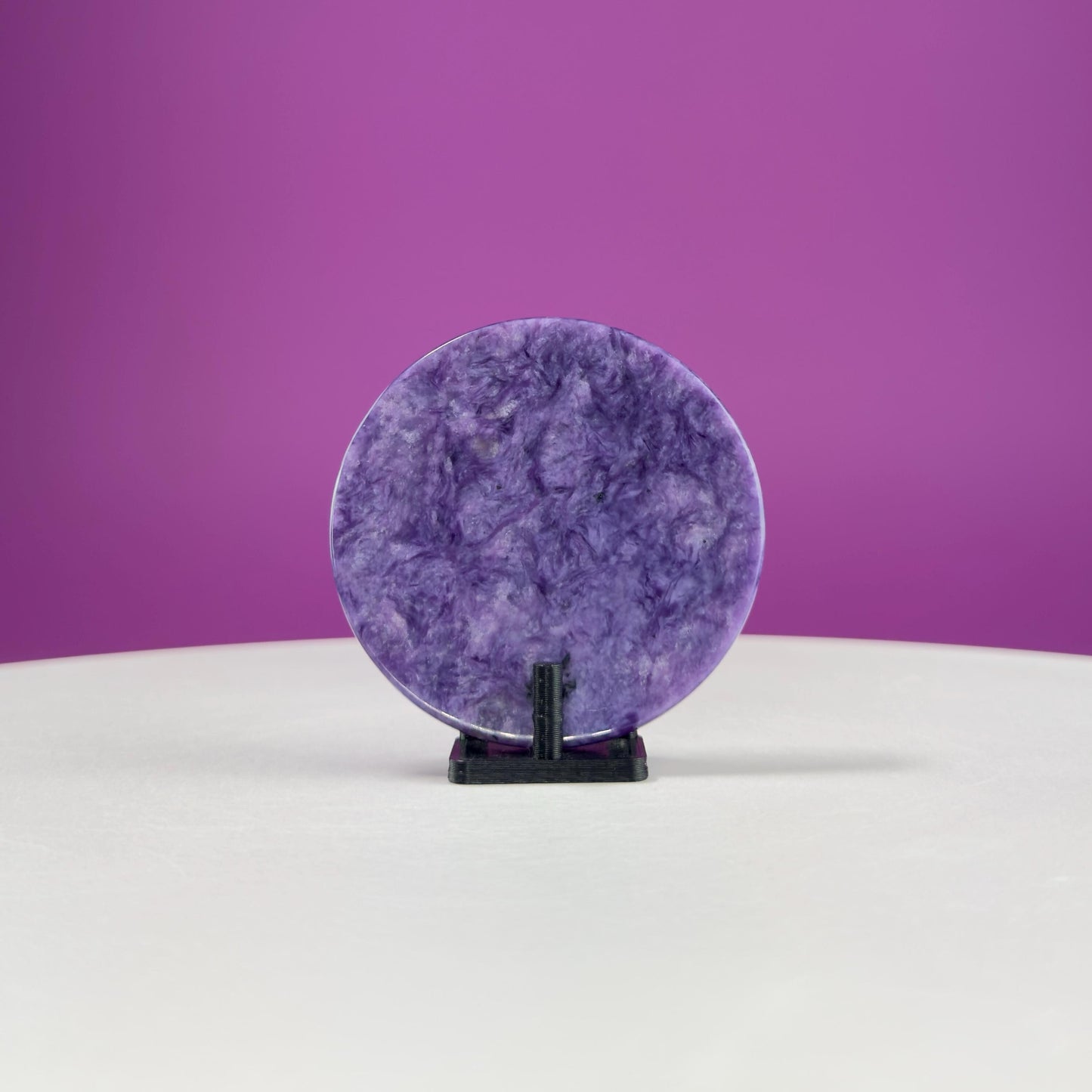 Charoite Energy Disc (Includes Black Stand)