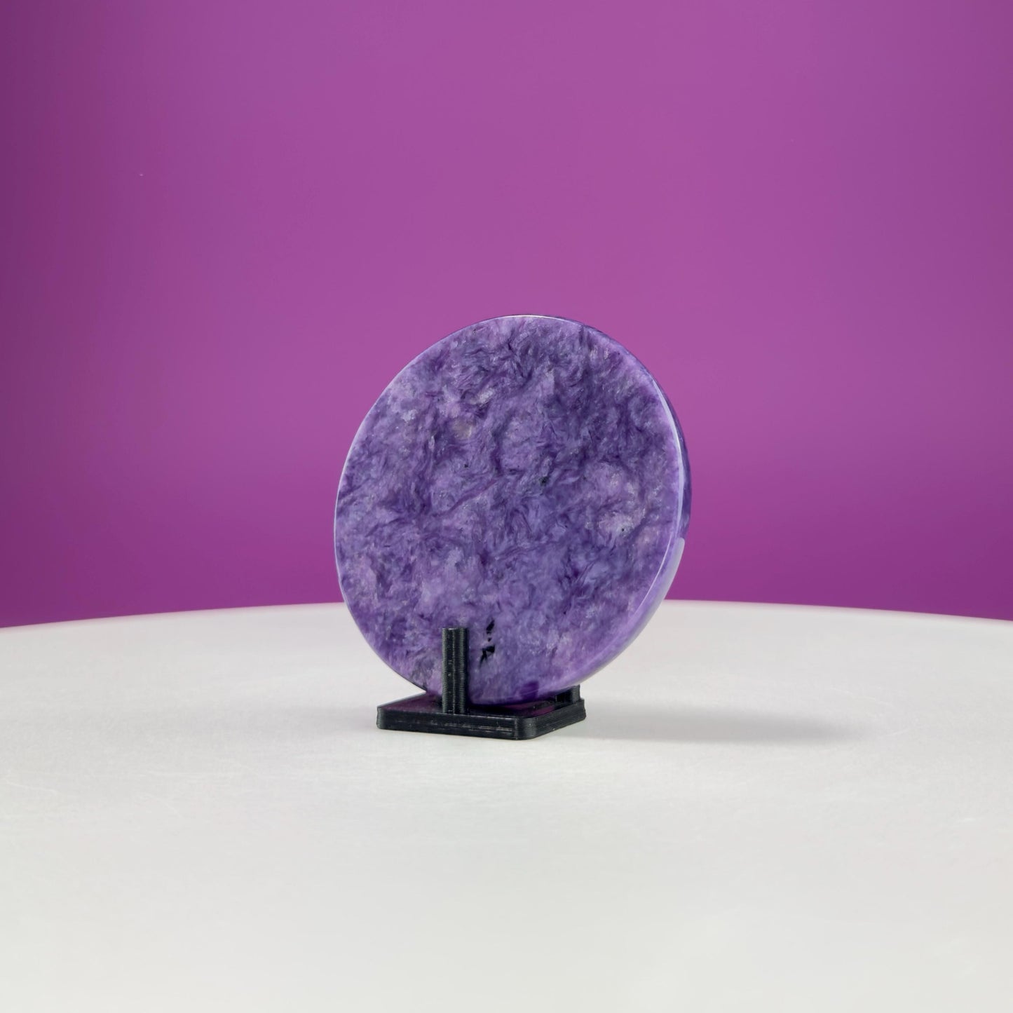 Charoite Energy Disc (Includes Black Stand)