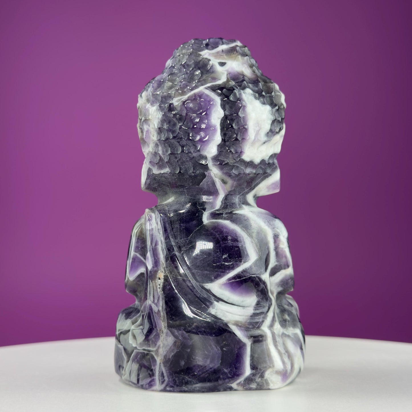 Dream Amethyst Baby Buddha Carving, 2+Pounds