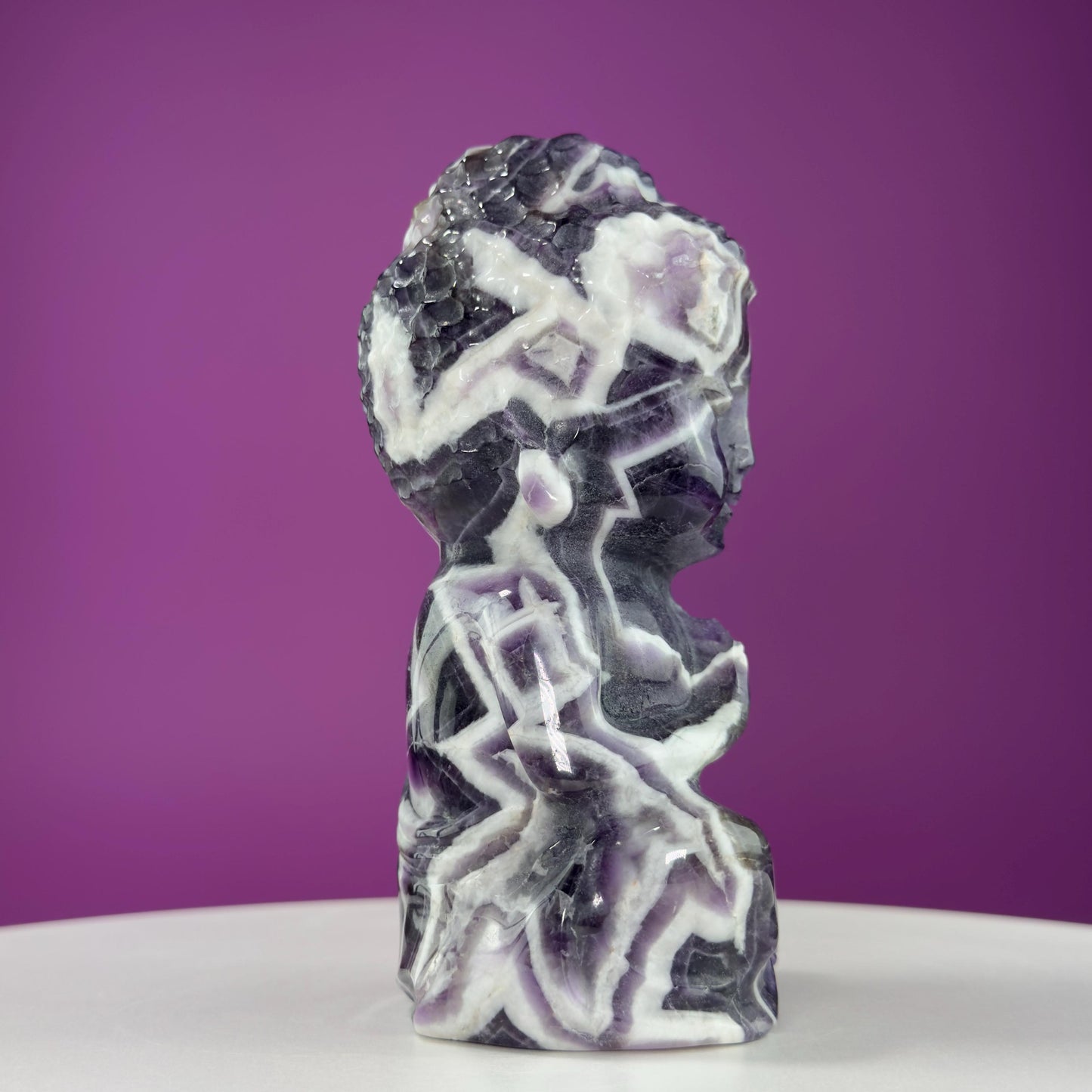 Dream Amethyst Baby Buddha Carving, 2+Pounds
