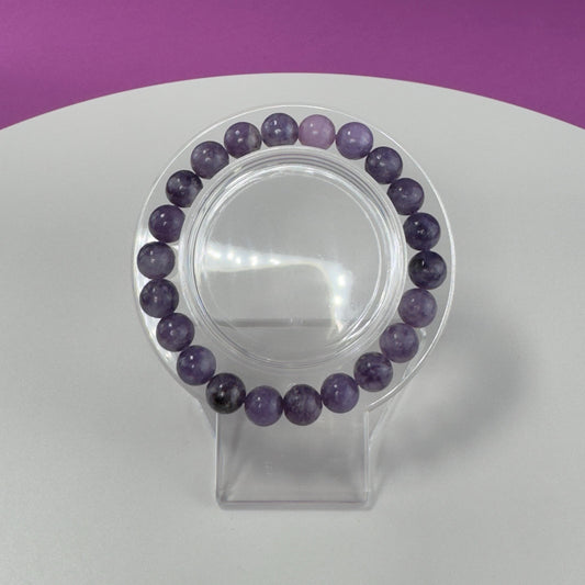 Lepidolite Bracelet-8 Millimeter Beads