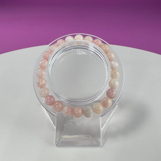 Pink Opal Bracelet - 8 Millimeter Beads