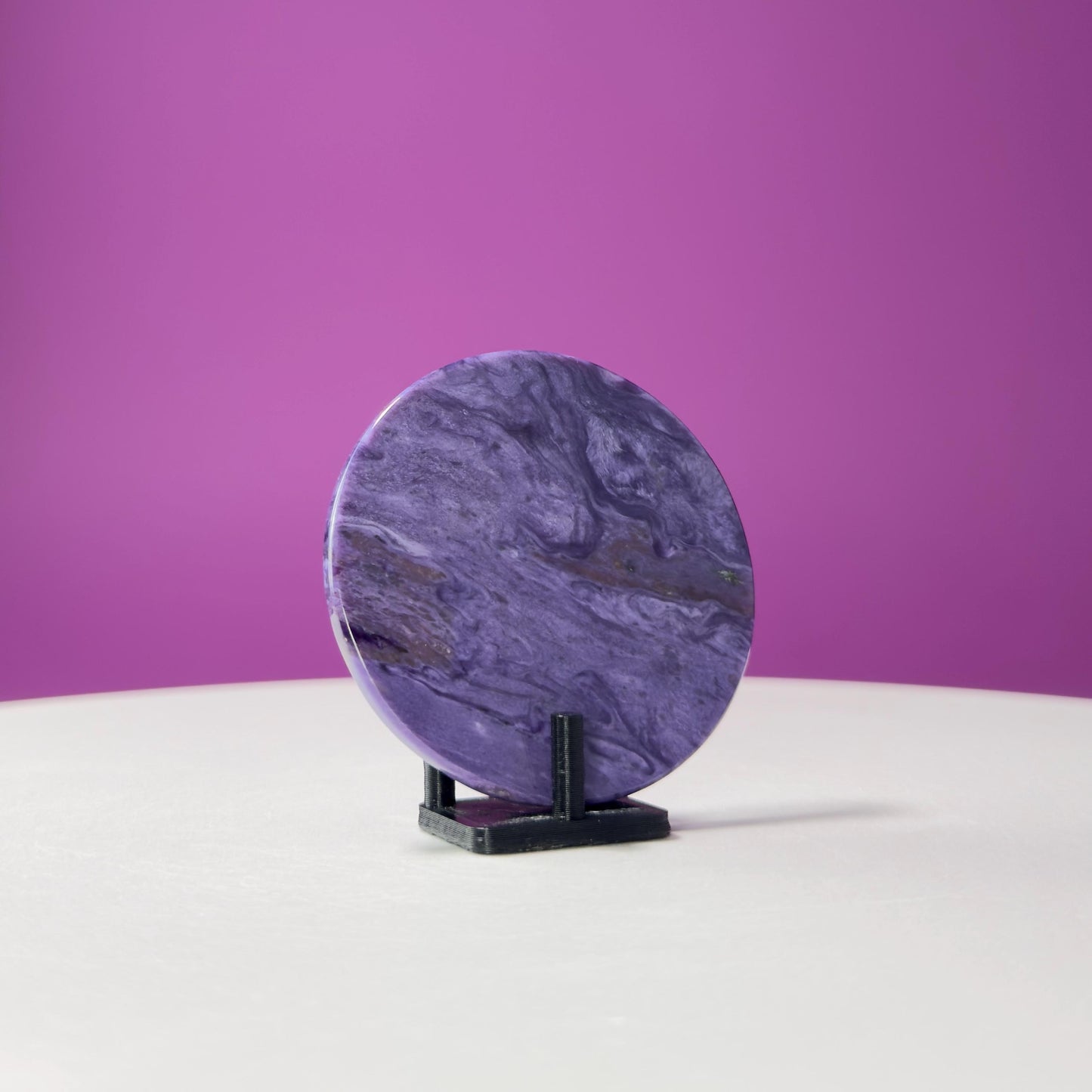 Charoite Energy Disc (Includes Black Stand)