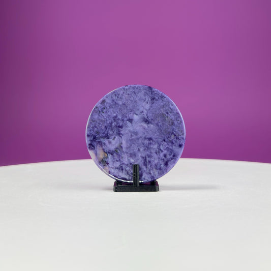 Charoite Energy Disc (Includes Black Stand)