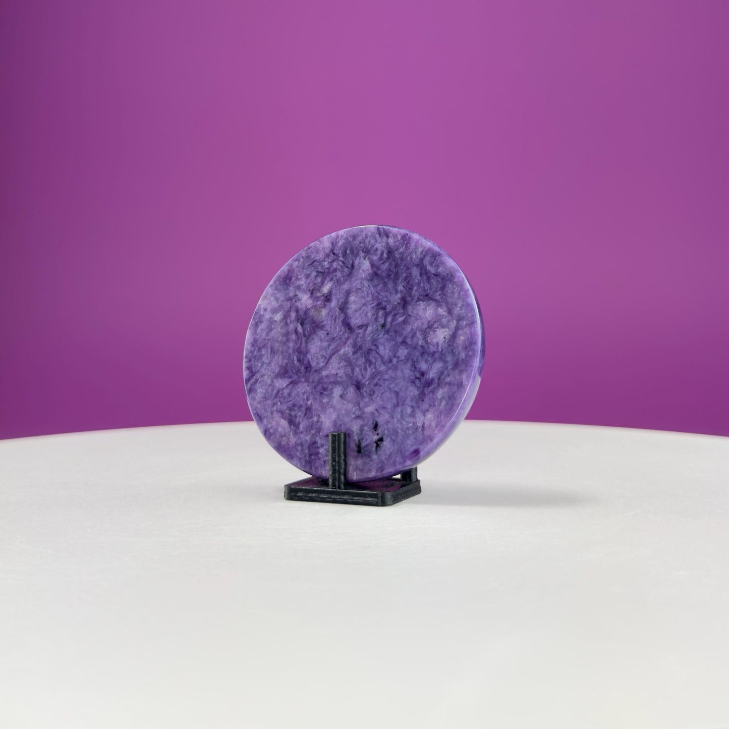 Charoite Energy Disc (Includes Black Stand)