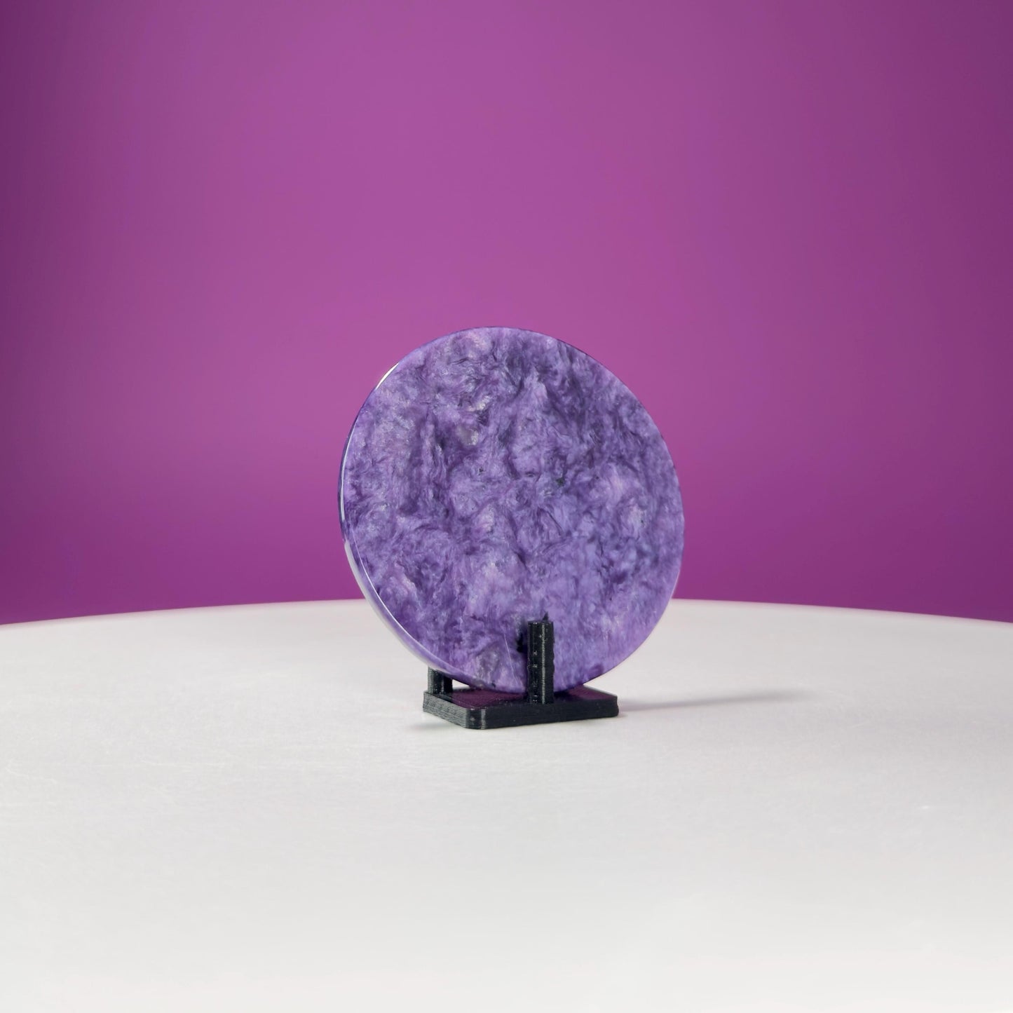 Charoite Energy Disc (Includes Black Stand)