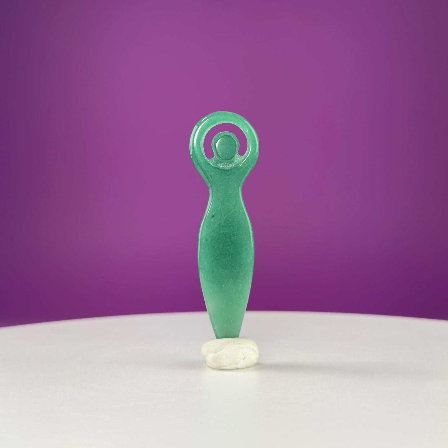 Spiral Goddess Carving, Green Aventurine, Fluorite, Purple Fluorite, Chevron Amethyst