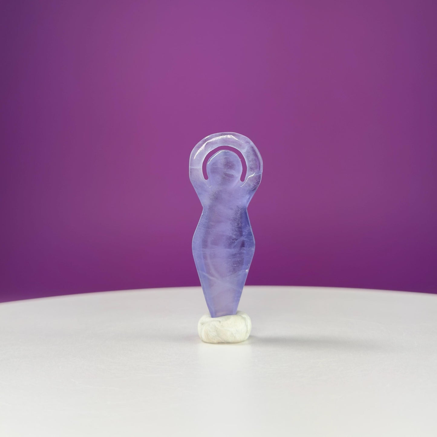 Spiral Goddess Carving, Green Aventurine, Fluorite, Purple Fluorite, Chevron Amethyst