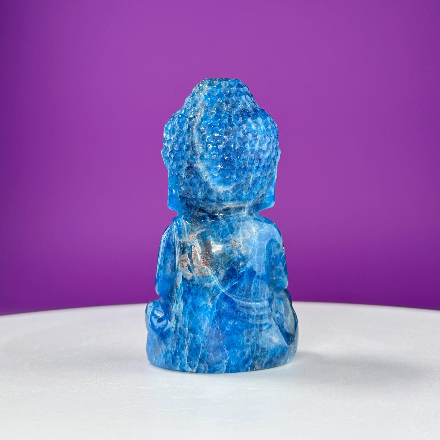 Blue Apatite Baby Buddha Carving