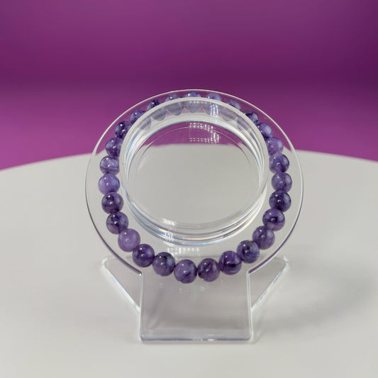Charoite Bracelet (AAA) (Russia)-7-8 Millimeter Beads
