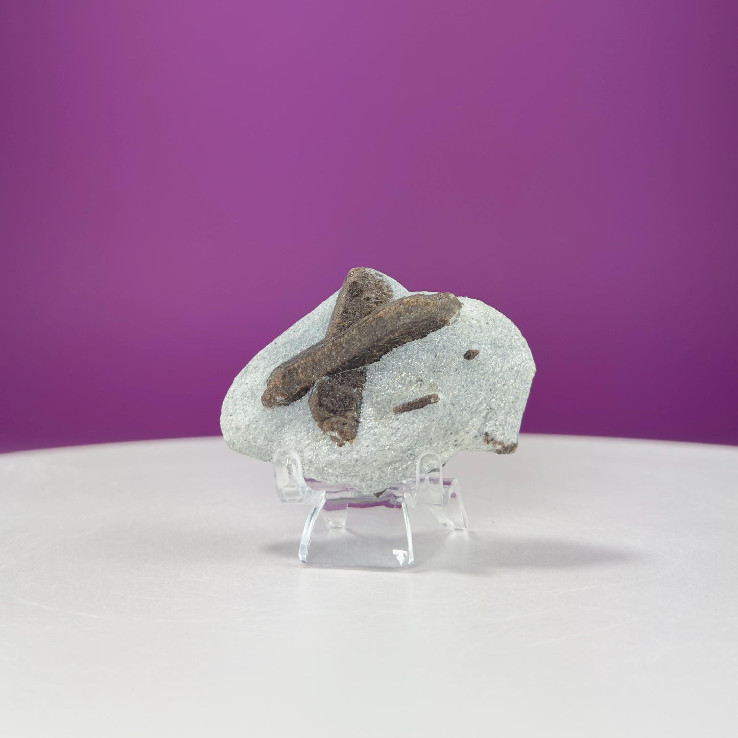 Staurolite Stone, Fairy Cross (Russia) (Includes Acrylic Stand)