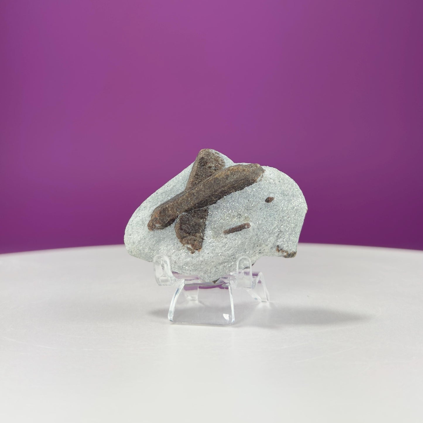 Staurolite Stone, Fairy Cross (Russia) (Includes Acrylic Stand)