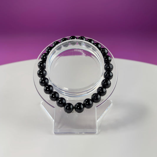 Black Tourmaline Bracelet-8 Millimeter Beads