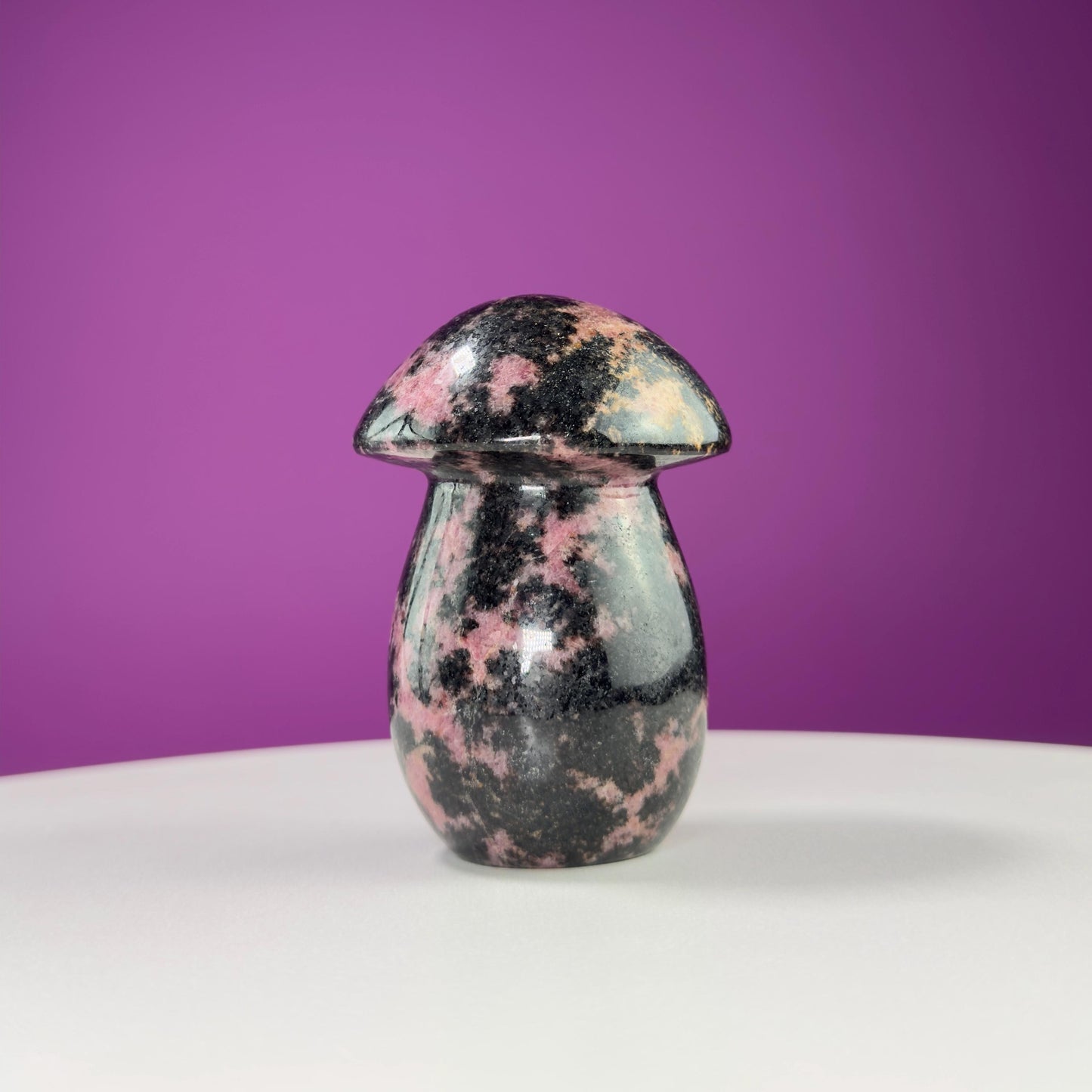 Rhodonite Mushroom Carving, 1+ Pounds