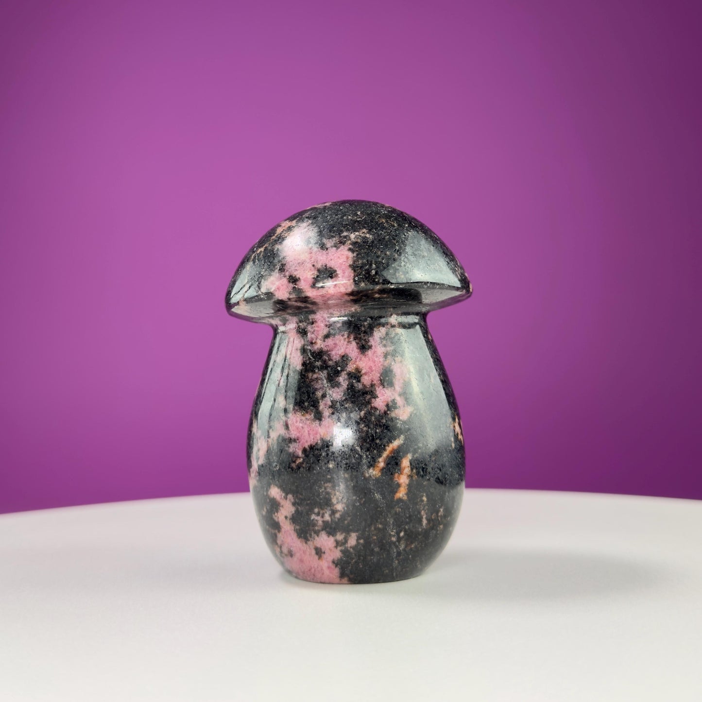 Rhodonite Mushroom Carving, 1+ Pounds