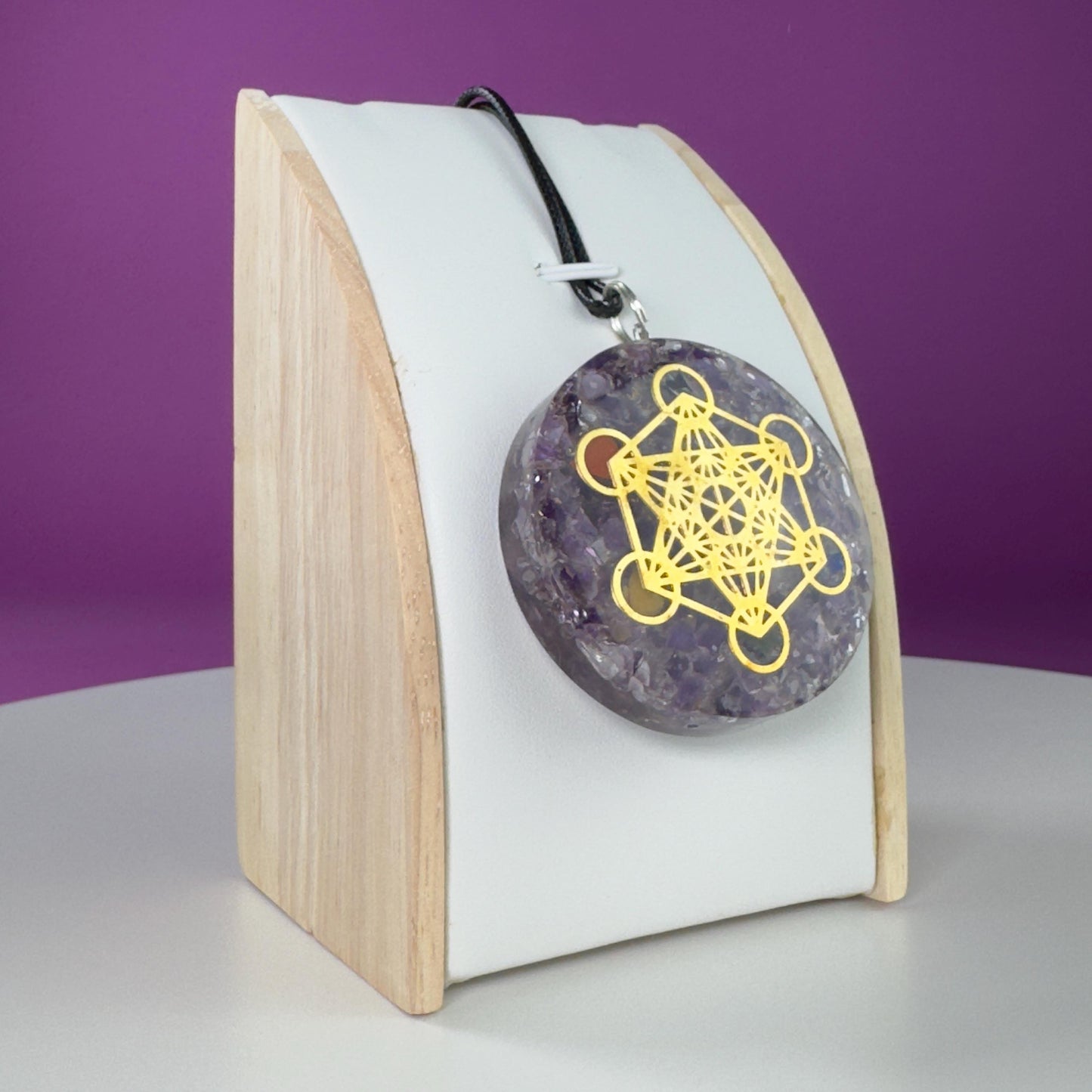 Amethyst Metatron Orgonite Necklace