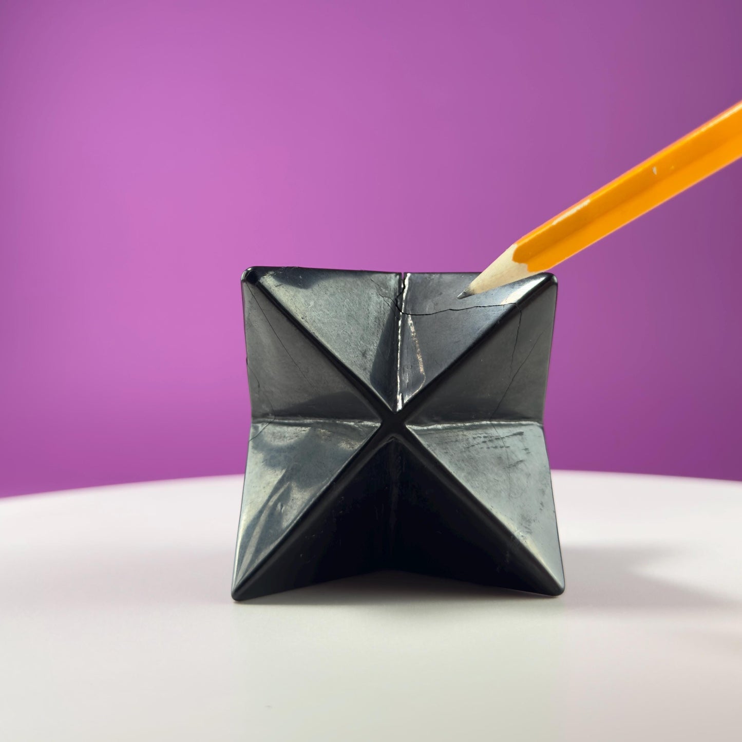 Shungite Merkaba Carving (Russia), Akonis Misfit Crystal