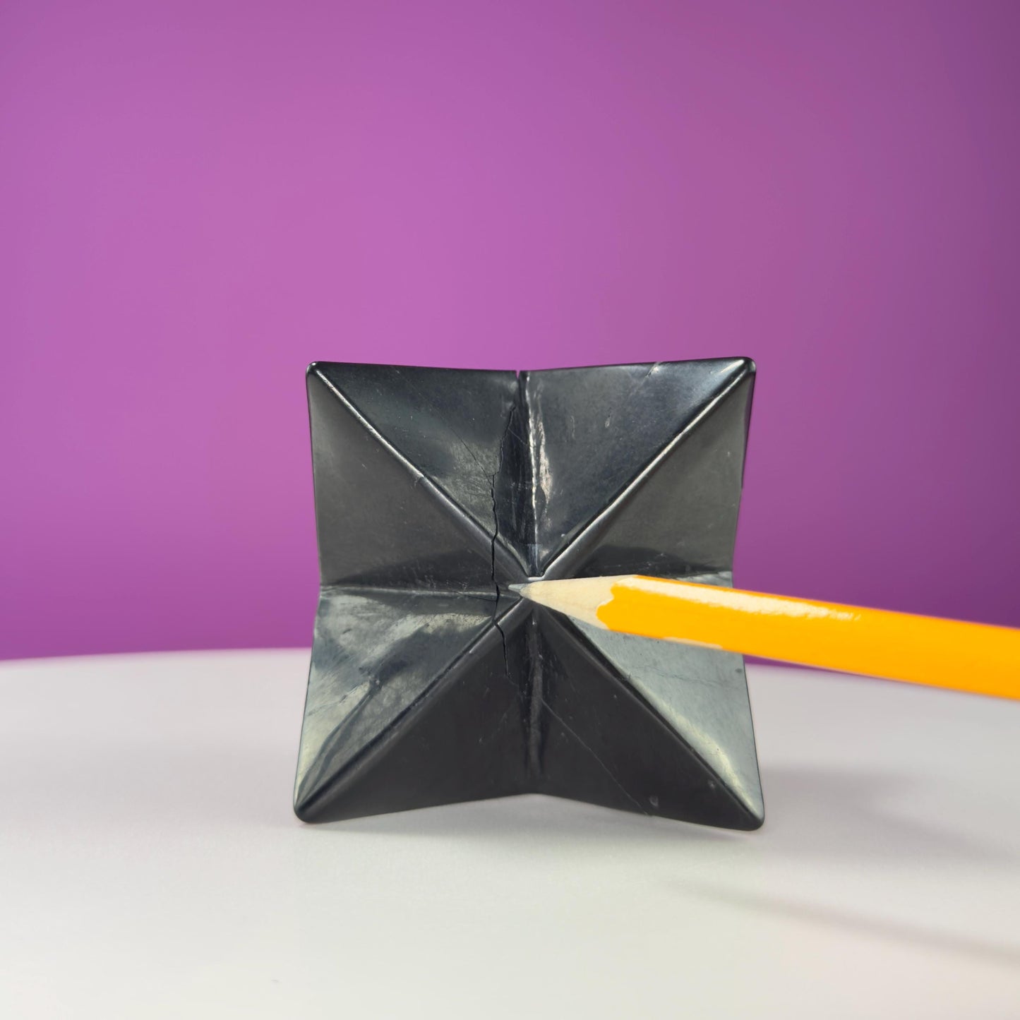 Shungite Merkaba Carving (Russia), Akonis Misfit Crystal