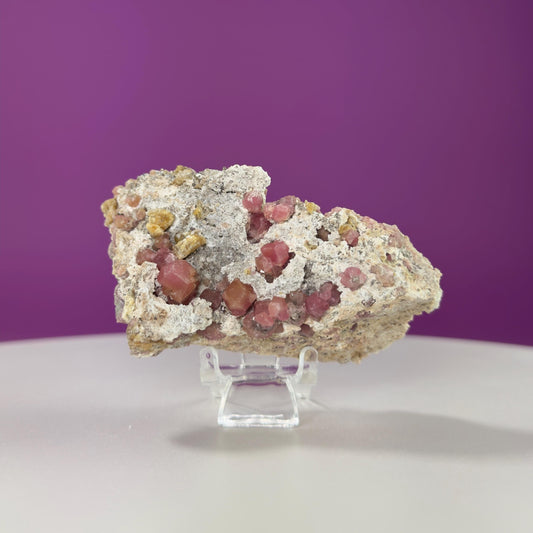 Pink Garnet Specimen (Mexico) (Includes Acrylic Stand)