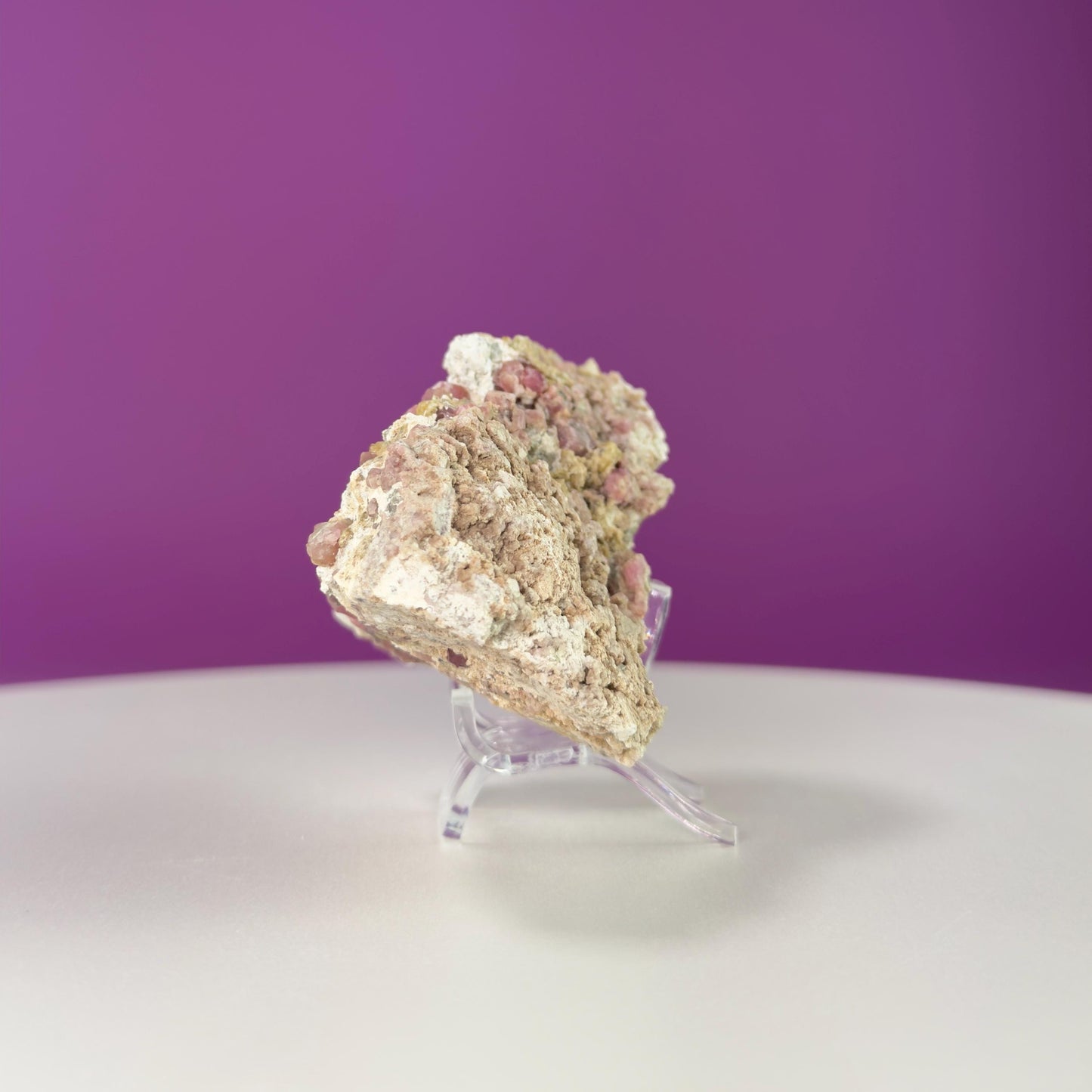 Pink Garnet Specimen (Mexico) (Includes Acrylic Stand)