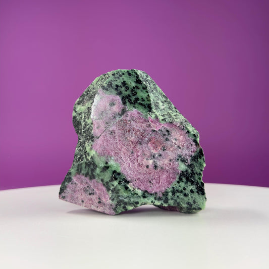 Ruby Zoisite Semi-Polished Specimen, UV Reactive