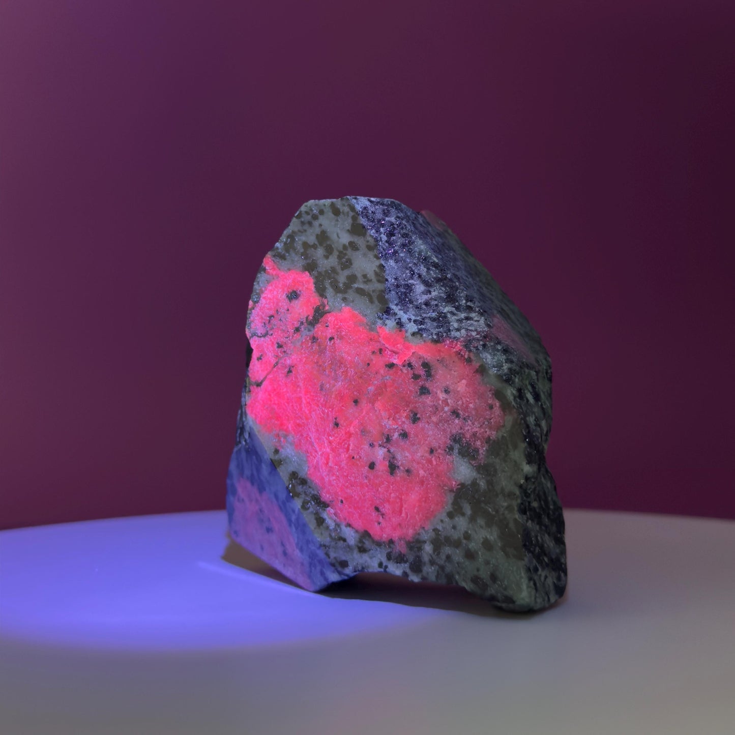 Ruby Zoisite Semi-Polished Specimen, UV Reactive