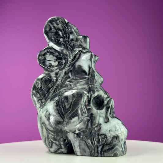 Jasper Skull and Fairy, Large Skull